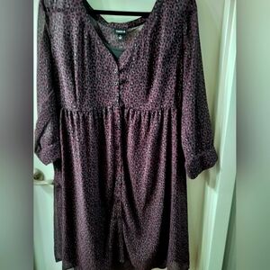 Torrid Sheer Lined Shirtdress